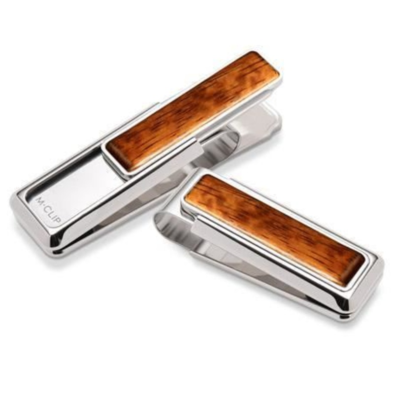 M-Clip Bubinga Wood Money Clip