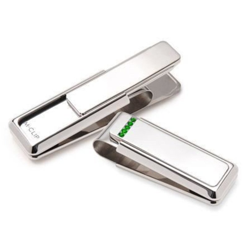 M-Clip Emerald 5 Stone Setting Money Clip