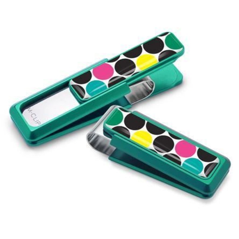 M-Clip Green w/Polka Dot Inlay Money Clip