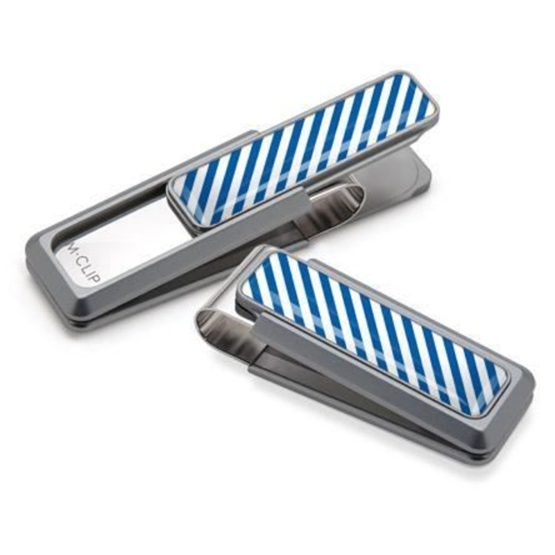 M-Clip Natural UV2 w/Blue & White Money Clip