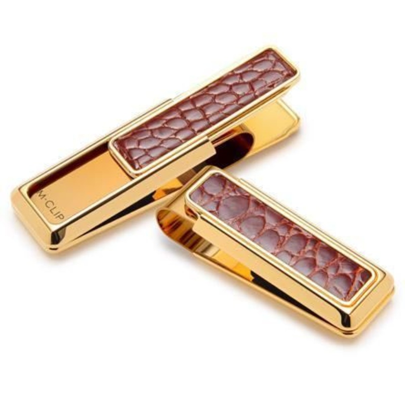 M-Clip New Yorker Cognac Alligator Money Clip