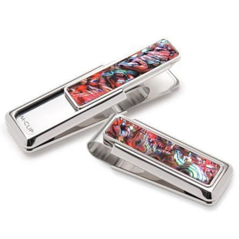 M-Clip Orange Abalone Money Clip
