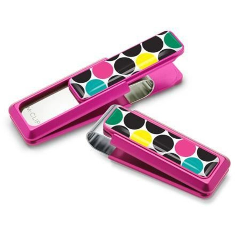 M-Clip Pink w/Polka Dot Inlay Money Clip