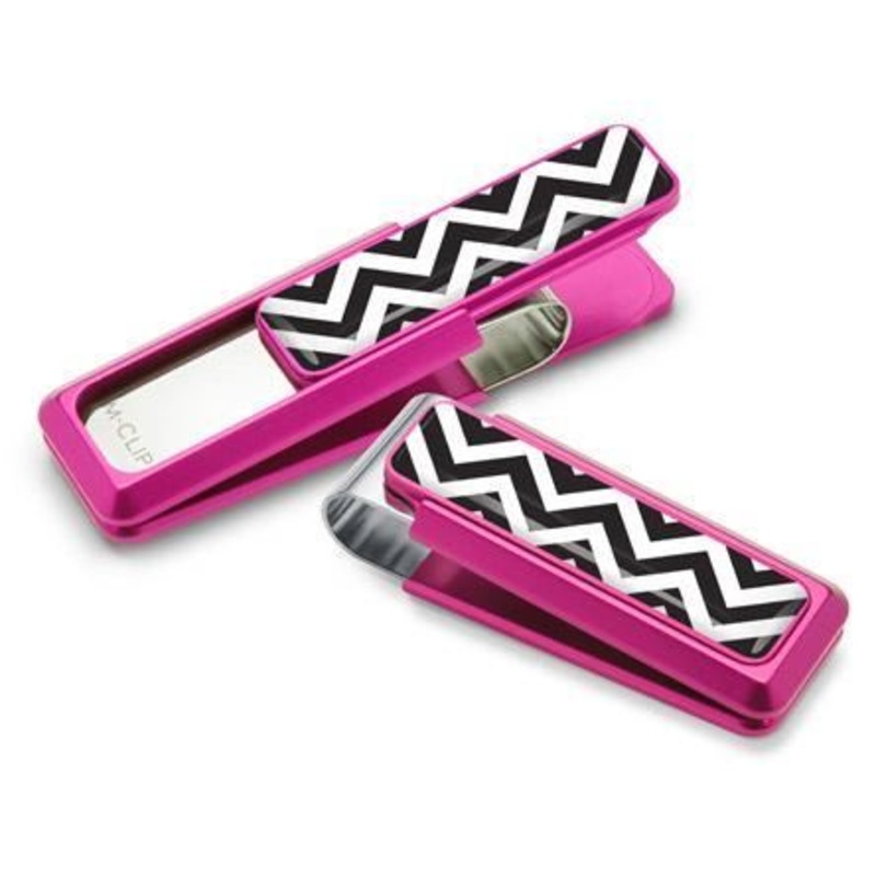 M-Clip Pink w/Zigzag Inlay Money Clip