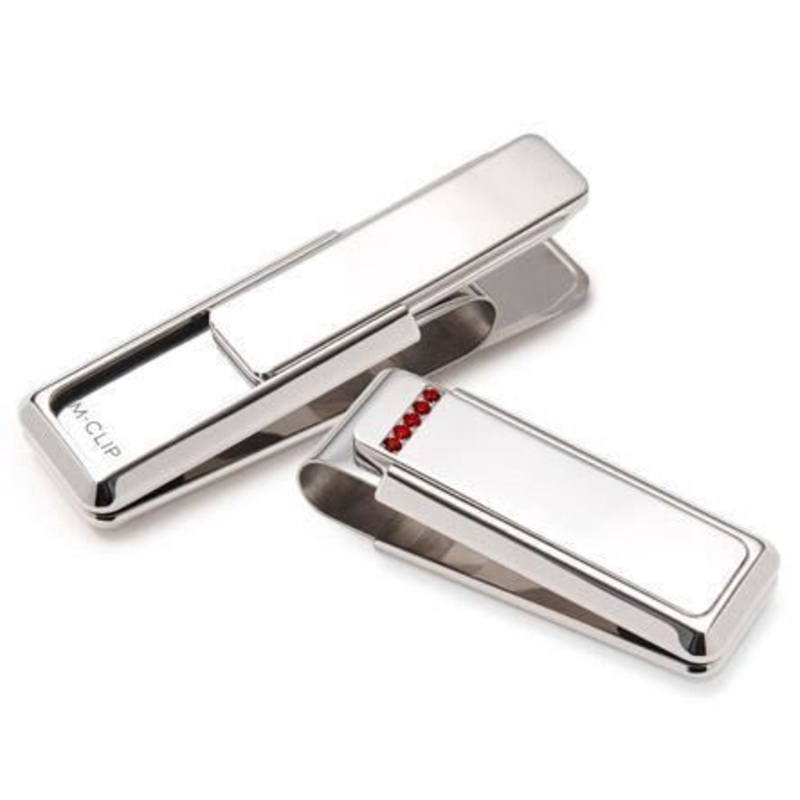 M-Clip Ruby 5 Stone Setting Money Clip