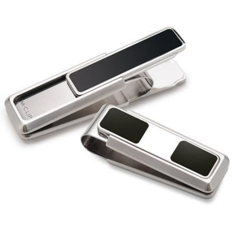 M-Clip Stainless Black Enamel 2 Pocket Money Clip