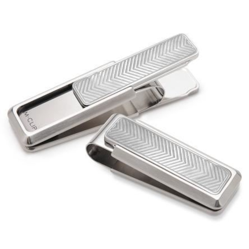 M-Clip Stainless Steel w/Etched Border Money Clip