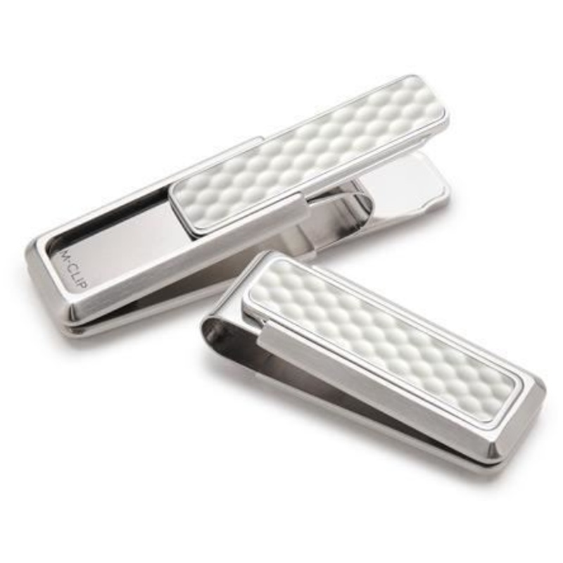 M-Clip Stainless White White Golfball Money Clip