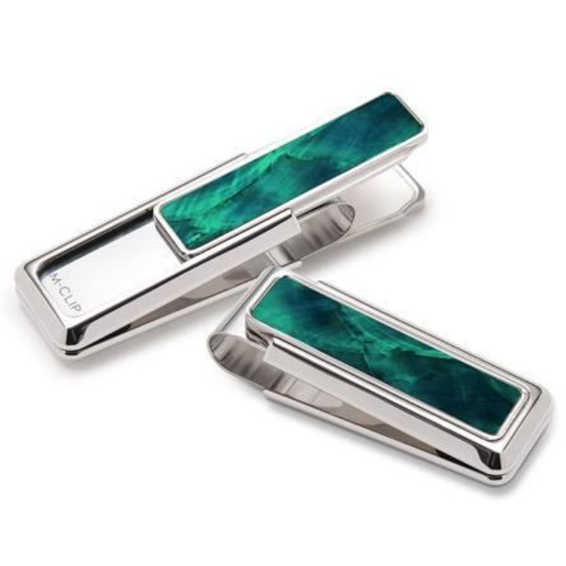 M-Clip Teal Angel Wing Money Clip