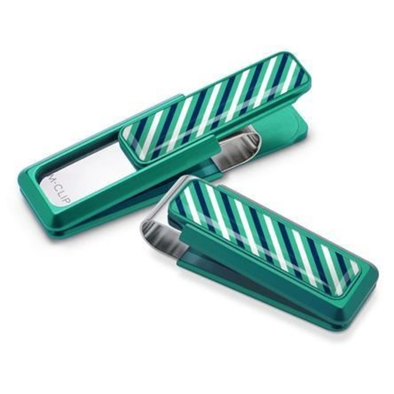 M-Clip Teal UV2 w/Teal, Blue & White Money Clip