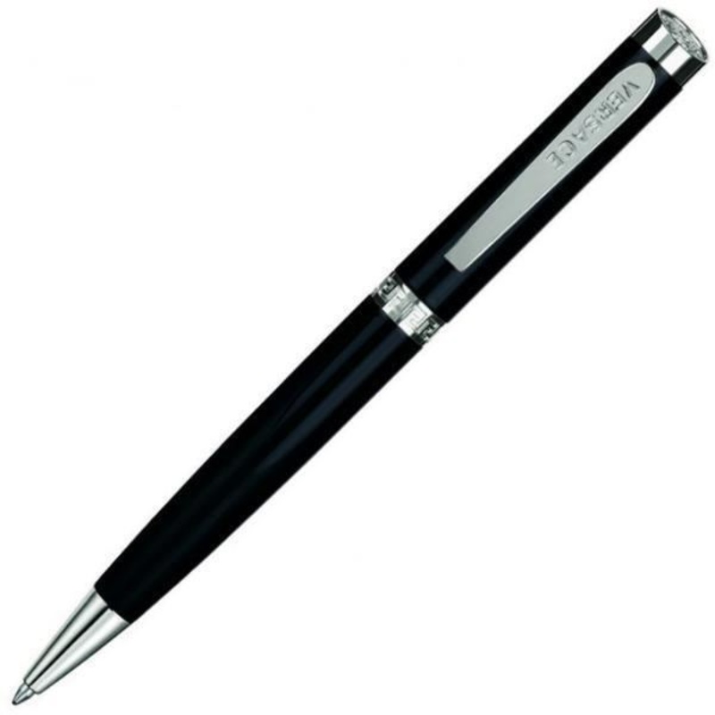 Versace Greca Black/Steel Ballpoint Pen