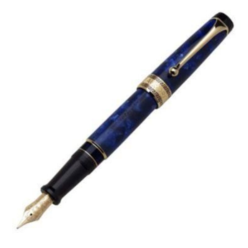 Aurora Optima Auroloide Gold Blue Fountain Pen