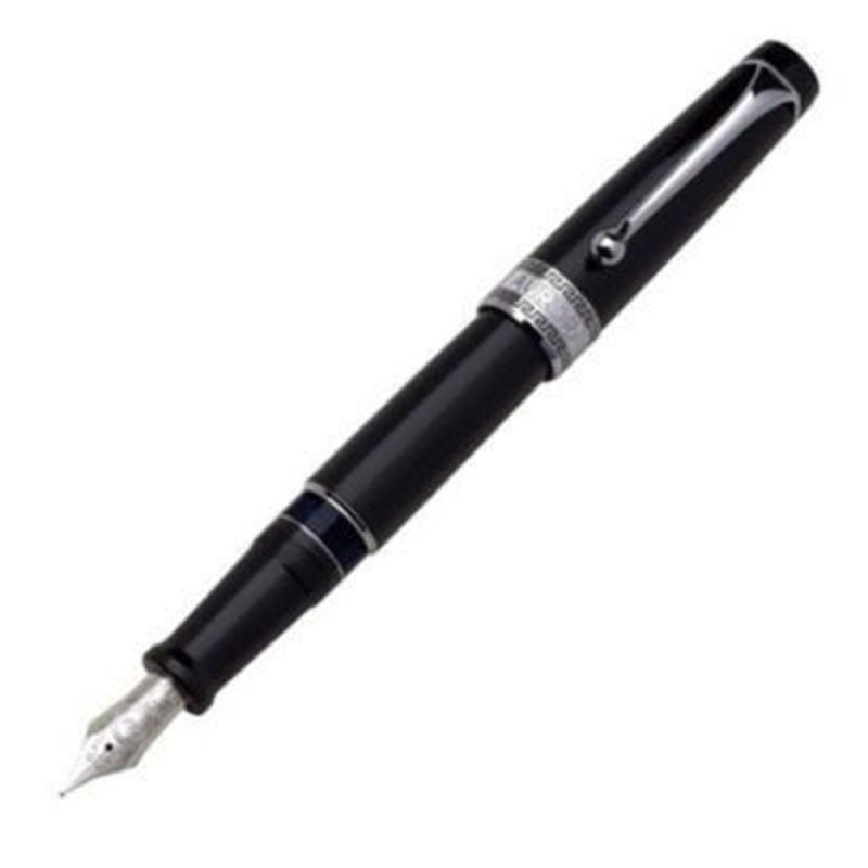 Aurora Optima Resin Chrome Black Fountain Pen