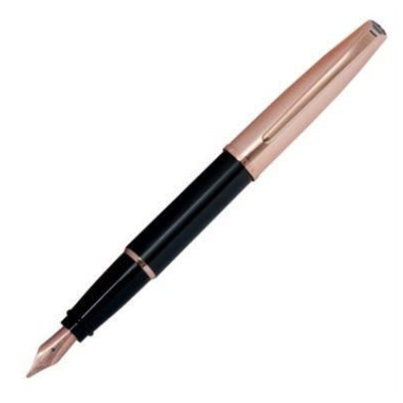 Aurora Style Rose Gold Cap Black Matte Fountain Pen