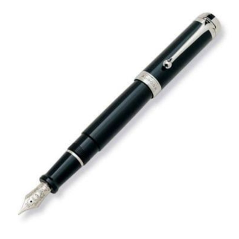 Aurora Talentum Classic Black Chrome Fountain Pen