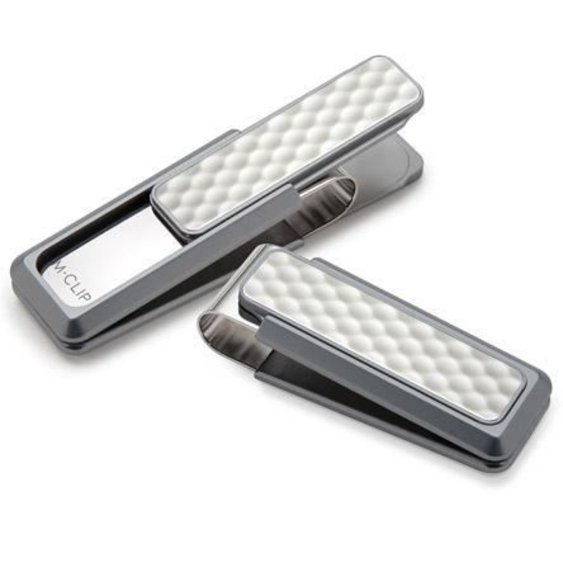 M-Clip Natural Anodized White Golf Ball Money Clip