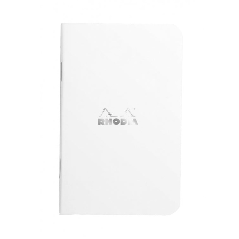 Rhodia Side Staple Pocket Notebook - Ice White, Graph