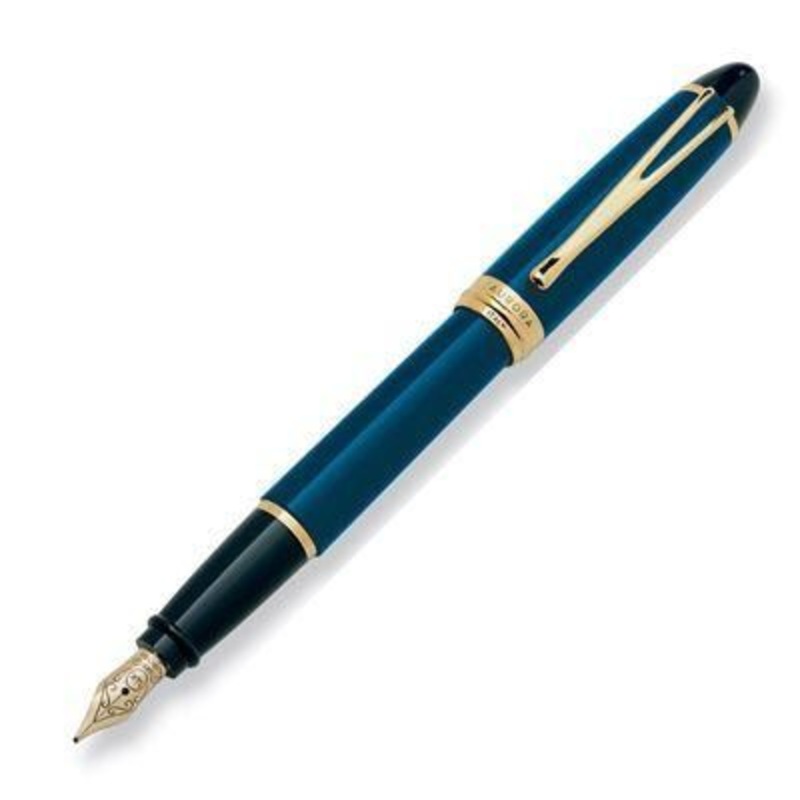 Aurora Ipsilon DeLuxe Blue/Gold Fountain Pen