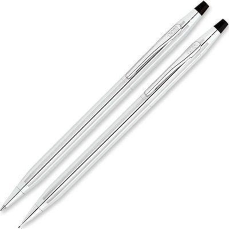 Cross Classic Century Lustrous Chrome Ballpoint Pen and 0.7mm Pencil Set