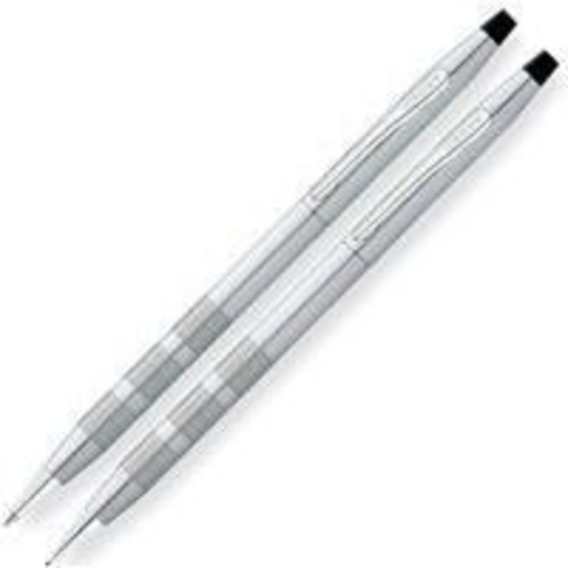 Cross Classic Century Satin Chrome Ballpoint Pen and 0.7mm Pencil Set