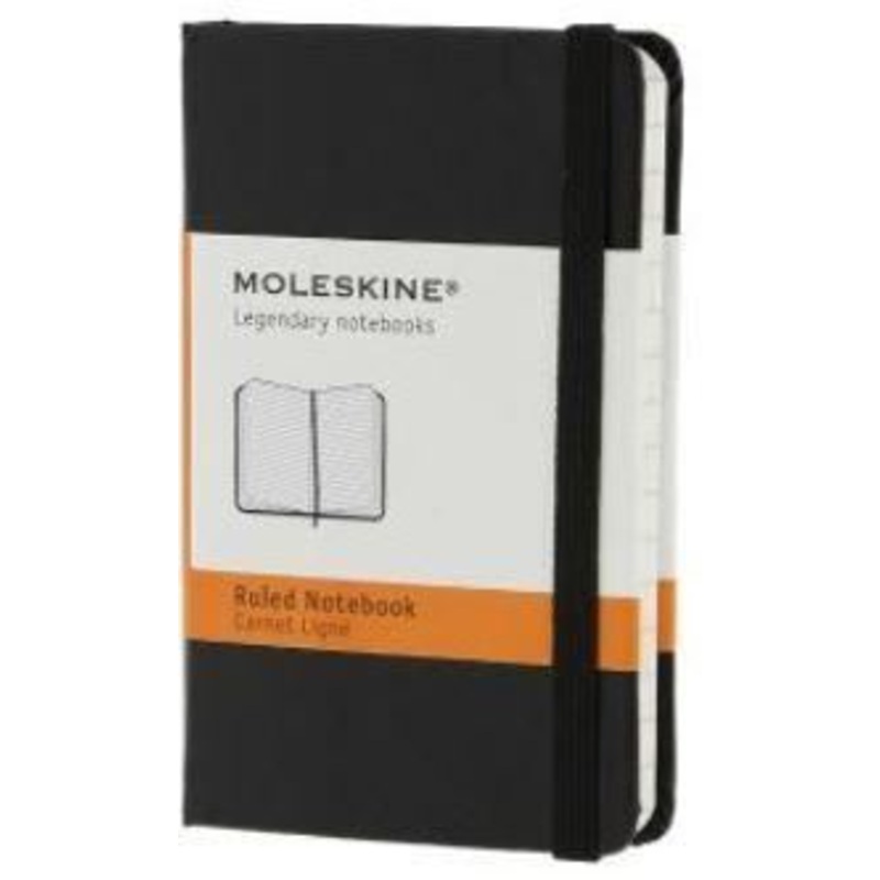 Moleskine Notebook - Extra - Small - Ruled - Black - Hard