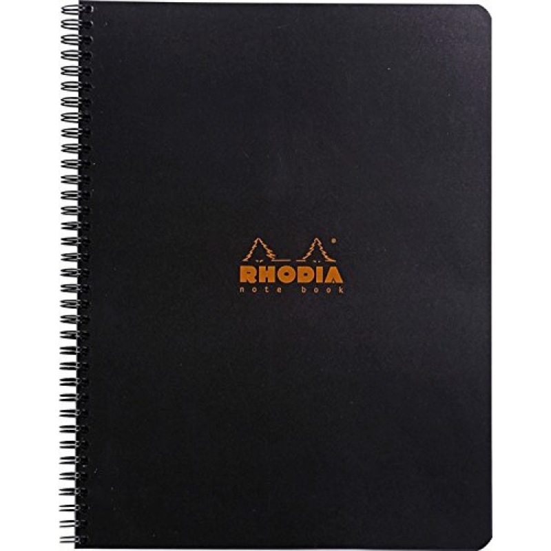 Rhodia A4 Wirebound Notebook - Black, Graph with Margins
