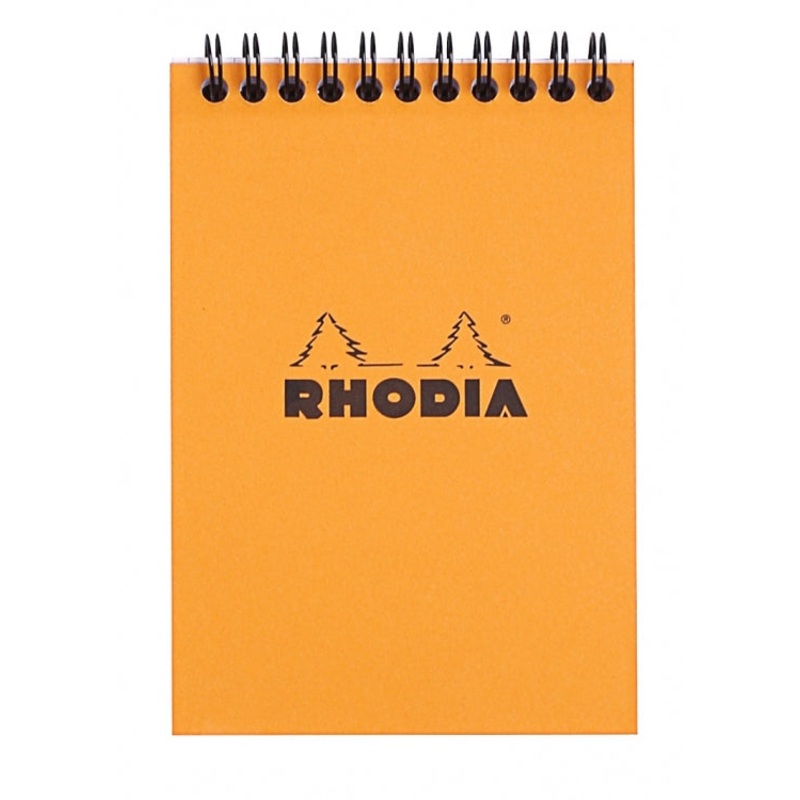 Rhodia No. 13 A6 Spiralbound Notepad - Orange, Graph