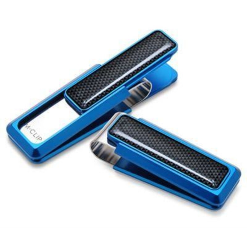 M-Clip Blue Anodized Money Clip