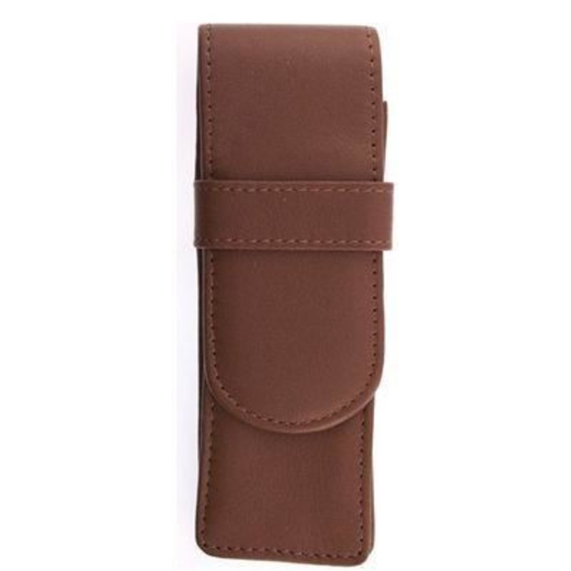 Royce Leather 2 Pen Case Tan
