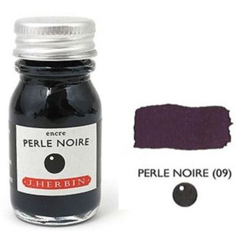 J Herbin Bottled Ink Perle Noire - 10ml