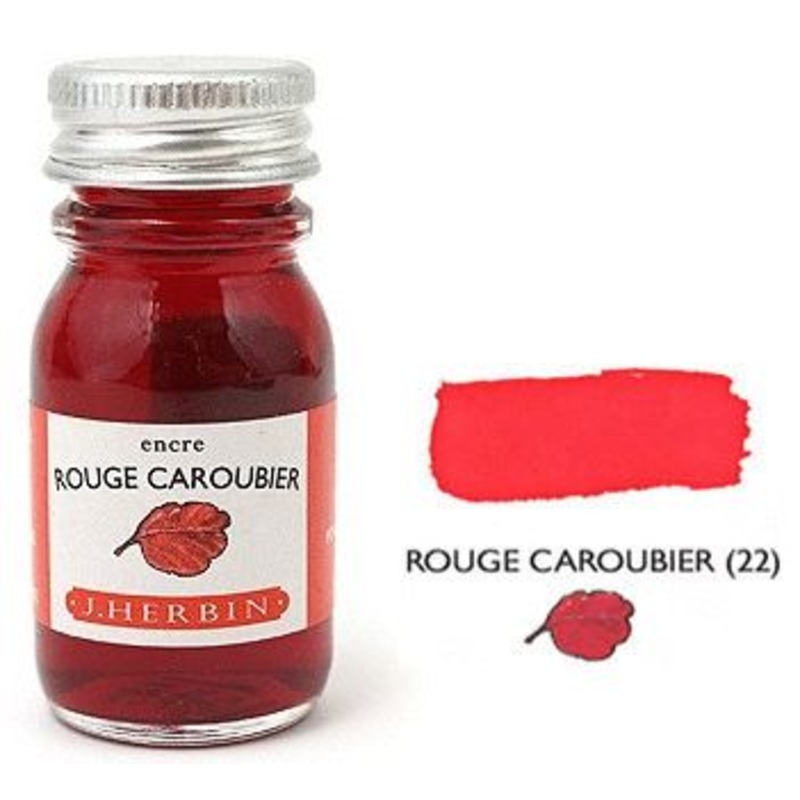 J Herbin Bottled Ink Rouge Caroubier - 10ml
