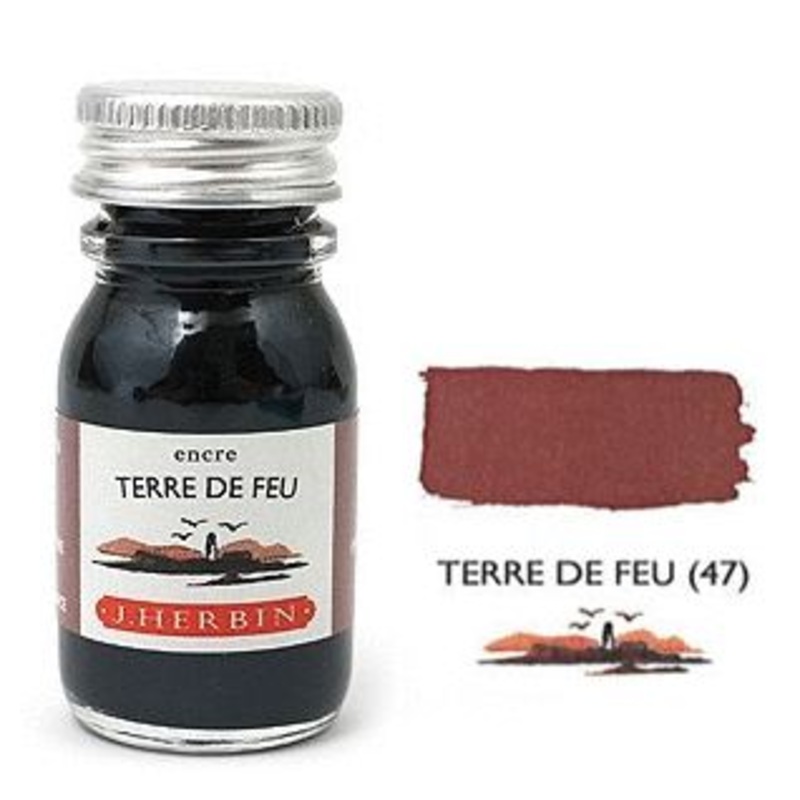 J Herbin Bottled Ink Terre De Feu - 10ml