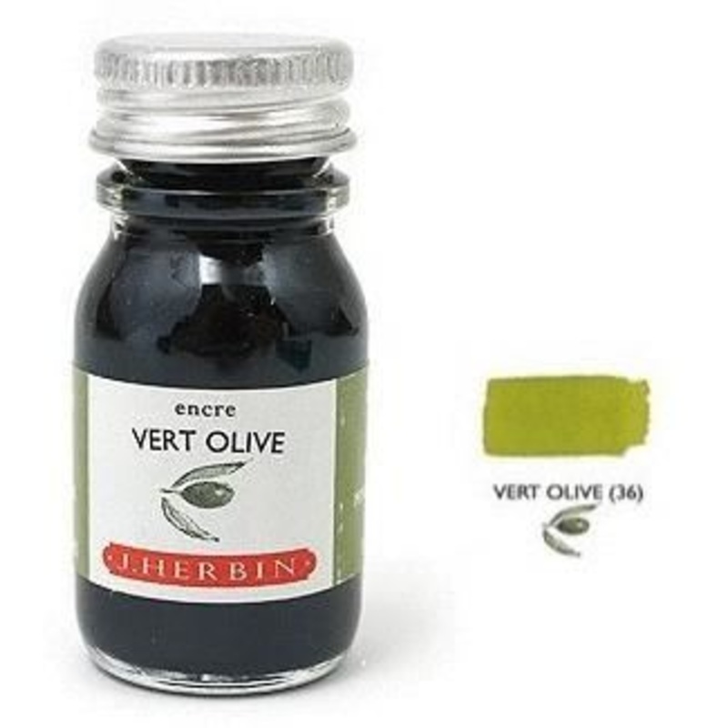 J Herbin Bottled Ink Vert Olive - 10ml