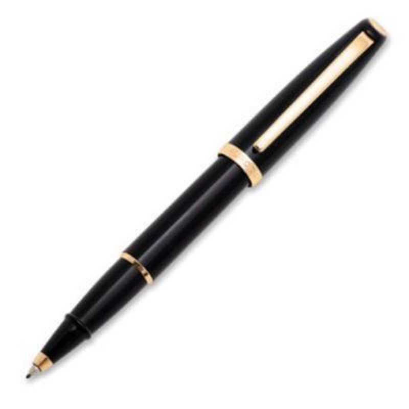 Aurora Style Resin Black Gold Rollerball Pen