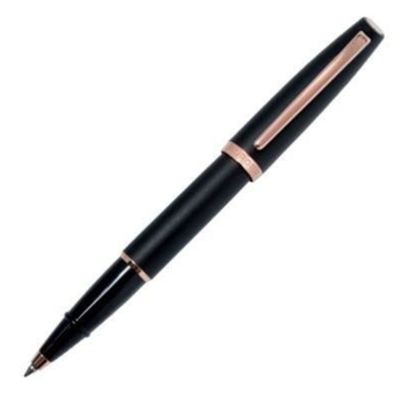 Aurora Style Rose Gold Black Matte Rollerball Pen