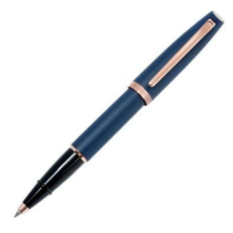 Aurora Style Rose Gold Blue Matte Rollerball Pen