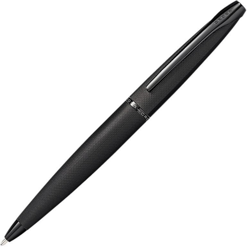 Cross ATX Brushed Black PVD Diamond Pattern Ballpoint Pen