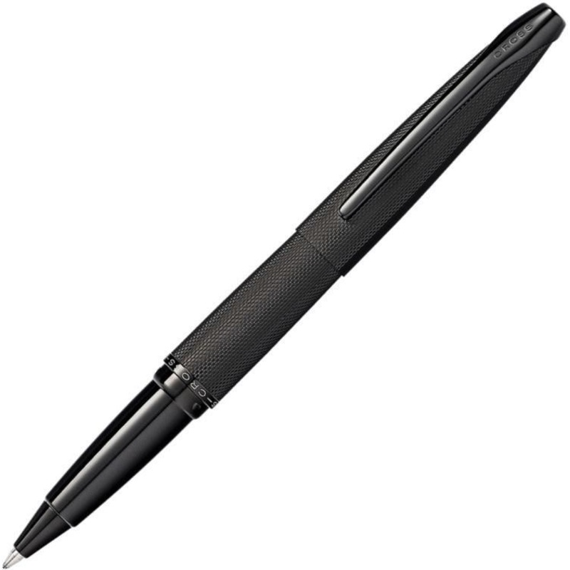 Cross ATX Brushed Black PVD Diamond Pattern Rollerball Pen