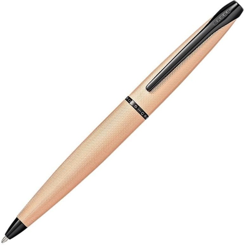 Cross ATX Brushed Rose Gold PVD Diamond Pattern Ballpoint Pen