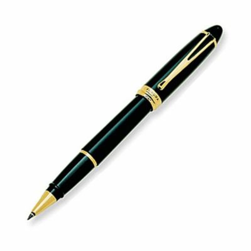 Aurora Ipsilon DeLuxe Black/Gold Rollerball Pen