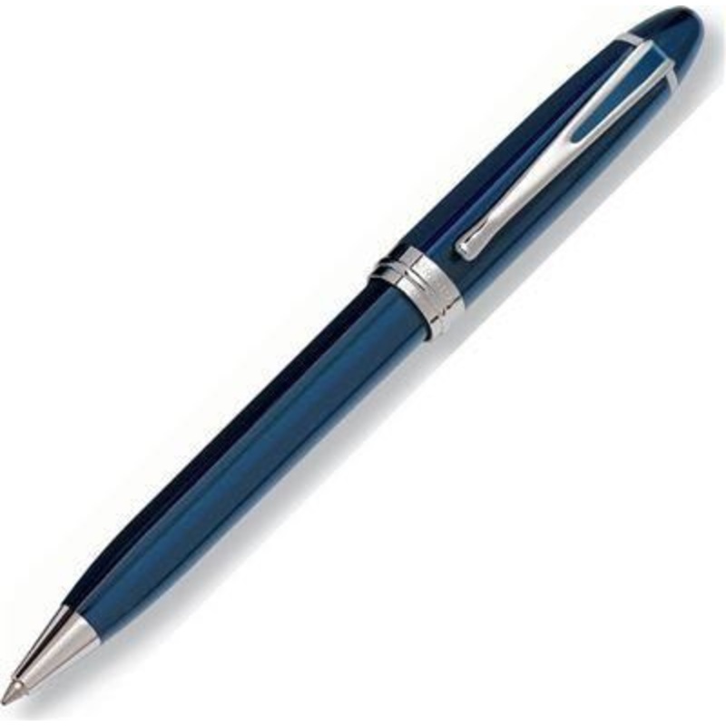 Aurora Ipsilon DeLuxe Blue/Chrome Ballpoint Pen