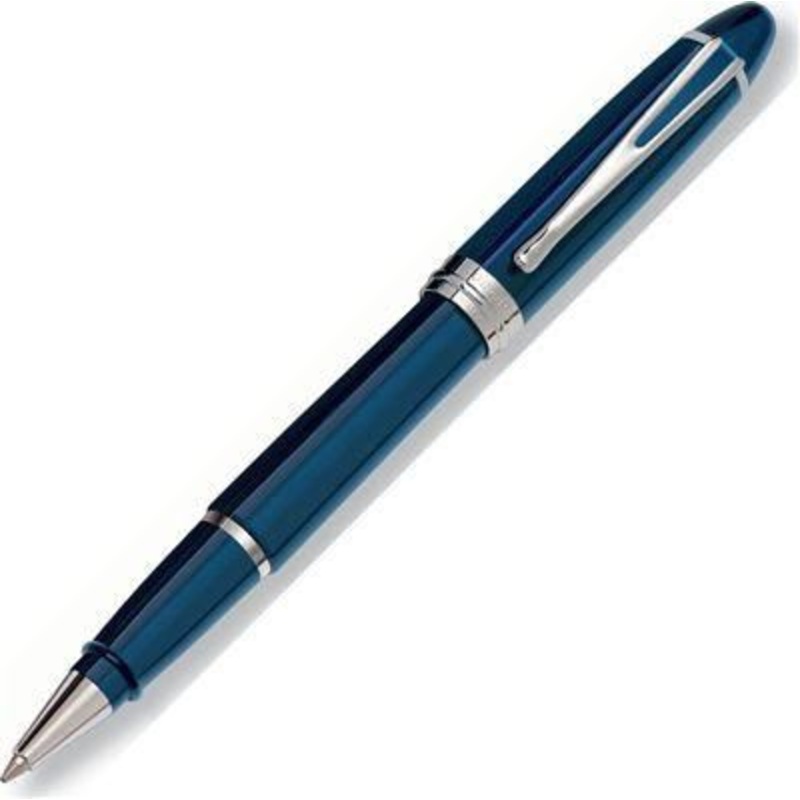 Aurora Ipsilon DeLuxe Blue/Chrome Rollerball Pen
