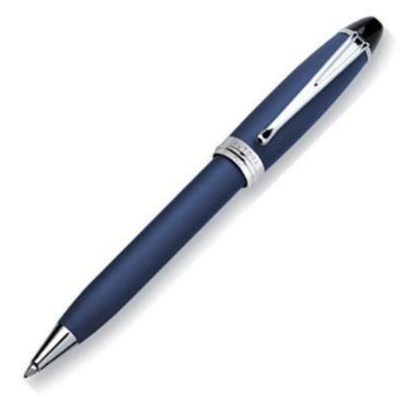 Aurora Ipsilon Satin Blue Ballpoint Pen