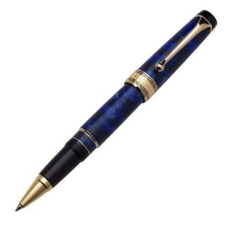 Aurora Optima Auroloide Gold Blue Rollerball Pen