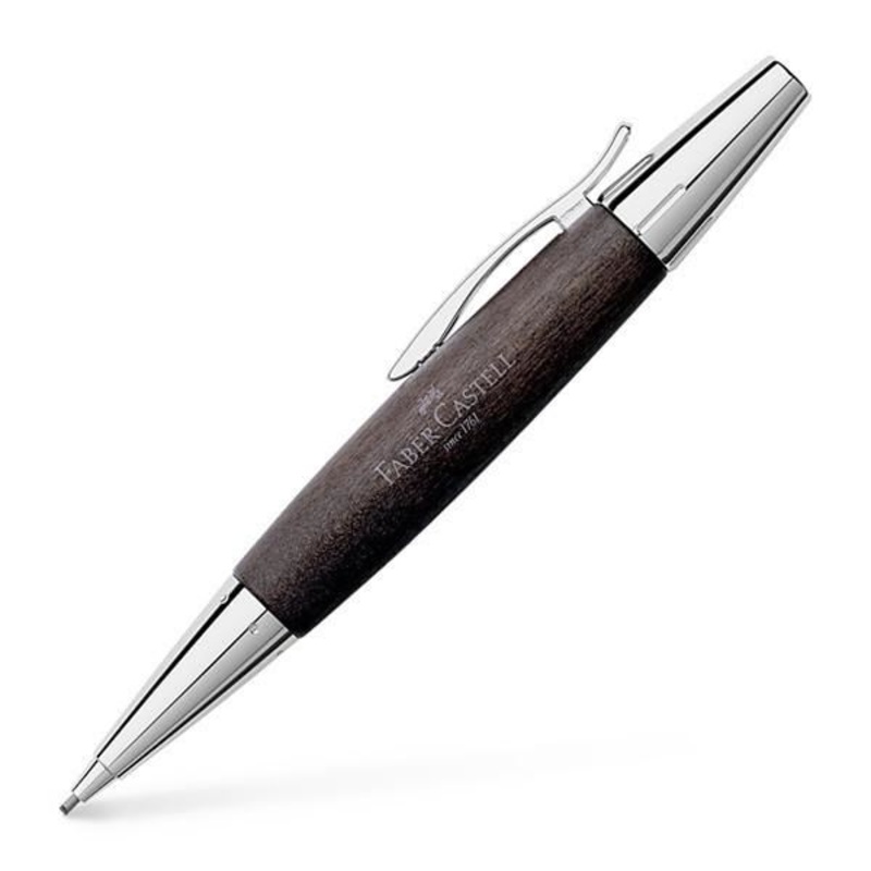 Faber-Castell Emotion Wood and Polished Chrome Black Mechanical Pencil