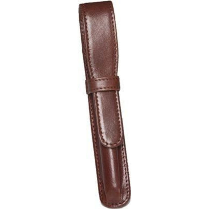 Aston Leather 1 Pen Holder Brown