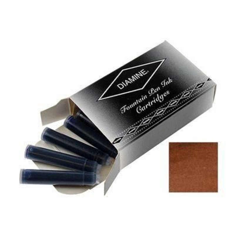 Diamine Ink Cartridges Saddle Brown