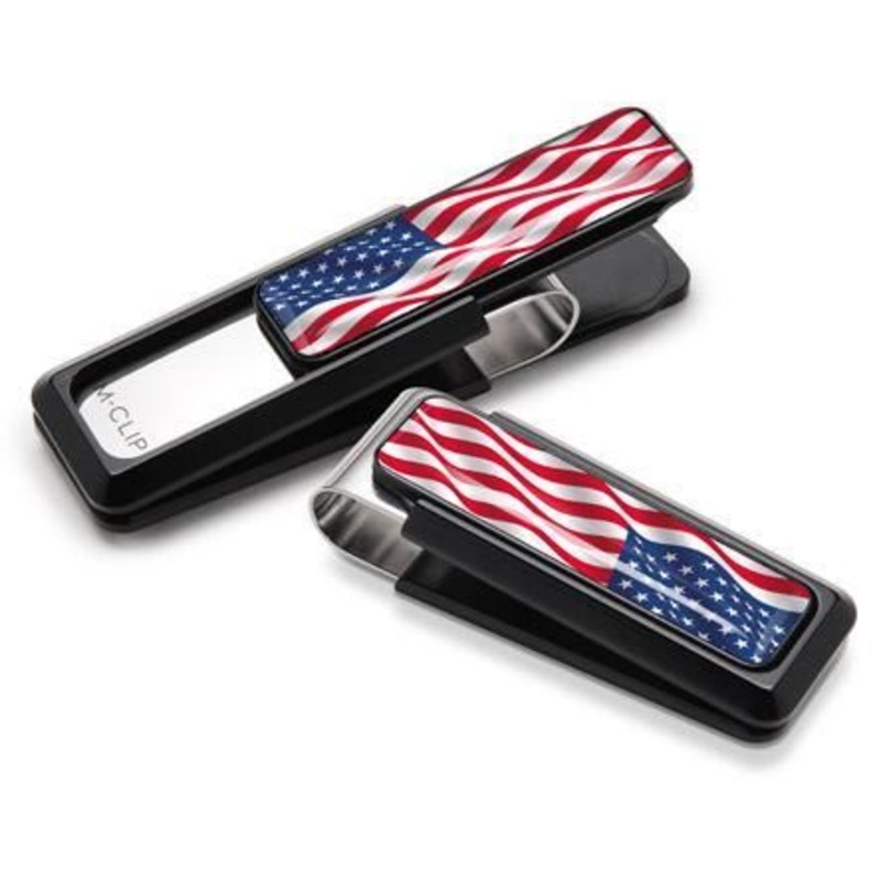 M-Clip Black With US Flag Money Clip