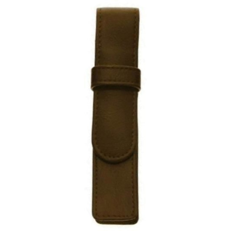 Royce Leather 1 Pen Case Brown