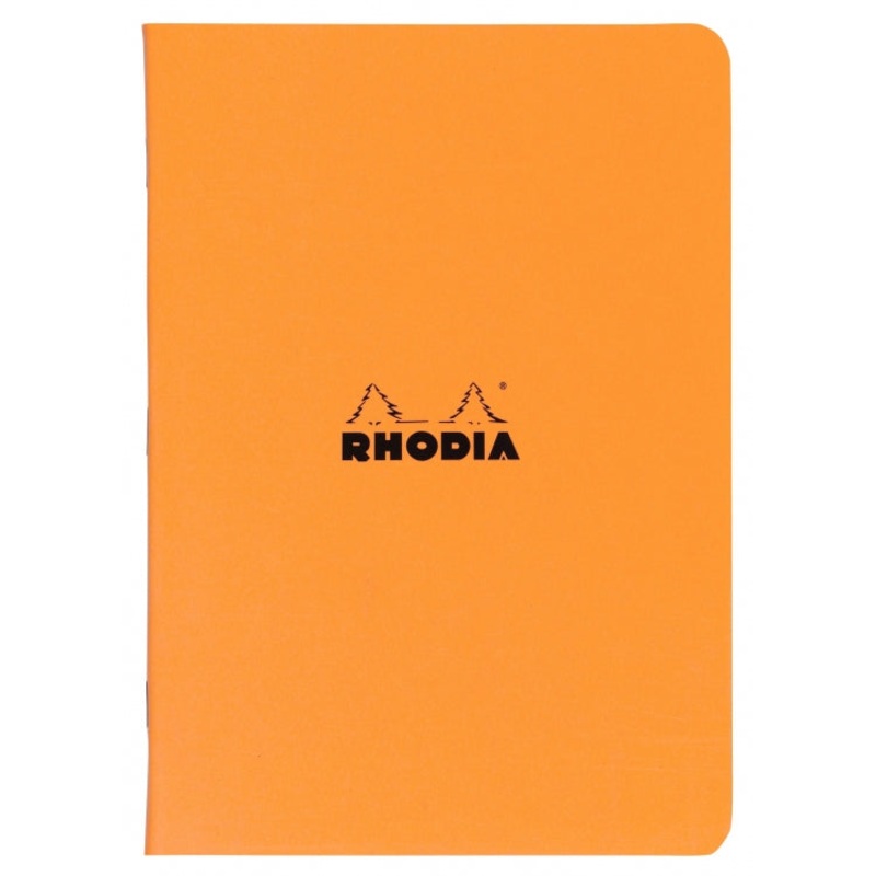 Rhodia A4 Side Staple Notebook - Orange, Lined